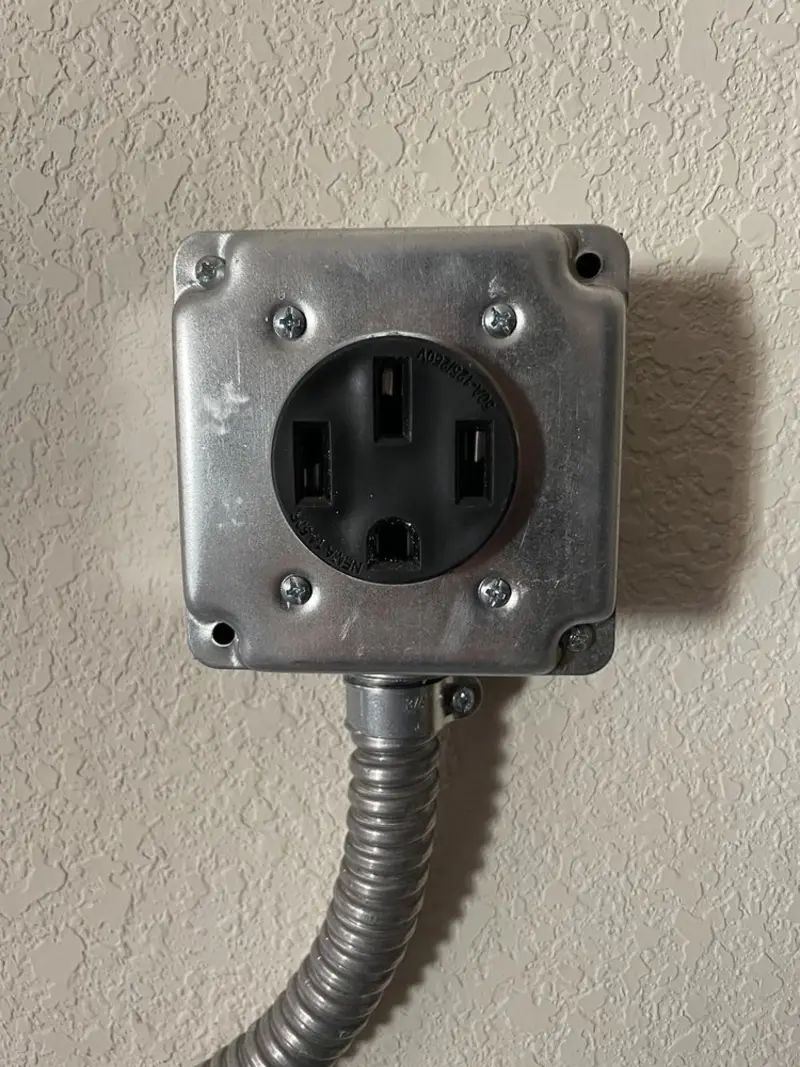 NEMA 14-50 outlet installed for Electrical Panel Upgrade in Bowie